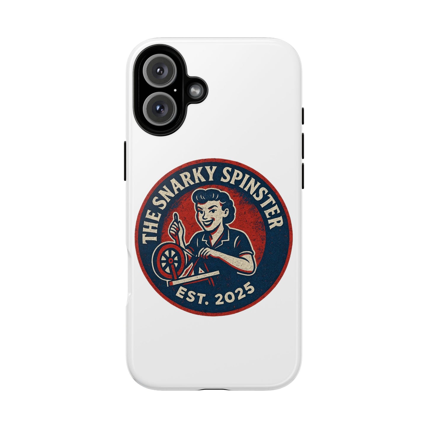Snarky Spinster Phone Case, Quirky Phone Holder, Funny Smartphone Cover, Gift for Crafters, Humor Accessories, Custom Tech Case
