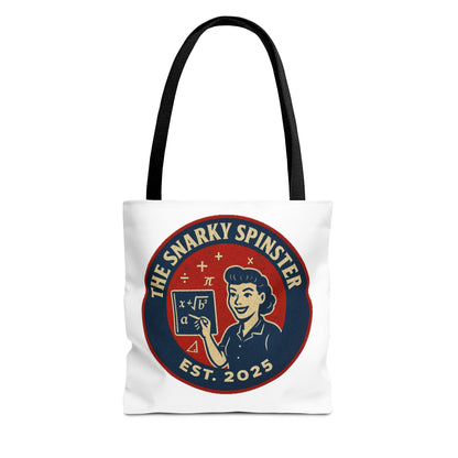 Mathematician Tote Bag - The Snarky Spinster, Book Lover Gift, Funny Library Bag, Reading Accessory, Literary Pun Design, Gifts for Readers
