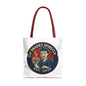 Coffee Crazed Snarky Spinster Tote Bag - Fun Grocery Bag, Gift for Feminists, Retro Style, Sustainability, Everyday Use