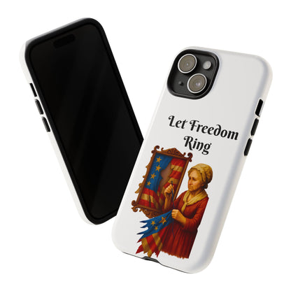 Patriotic Phone Case, Let Freedom Ring, American Pride Accessories, Gift for Veterans, 4th of July Decoration, Flag Lover's Case