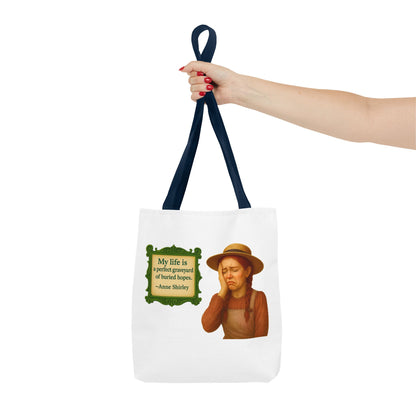Anne Shirley Tote Bag - The Snarky Spinster, Book Lover Gift, Funny Library Bag, Reading Accessory, Literary Pun Design, Gifts for Readers
