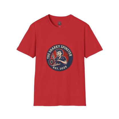 Unisex Softstyle T-Shirt - Snarky Spinster Logo, Inspirational Tee, Gift for Activists, Comfortable Everyday Wear, Perfect for Celebrations