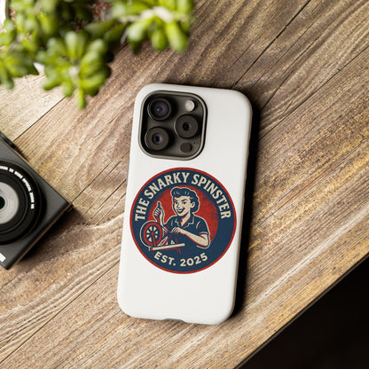 Snarky Spinster Phone Case, Quirky Phone Holder, Funny Smartphone Cover, Gift for Crafters, Humor Accessories, Custom Tech Case