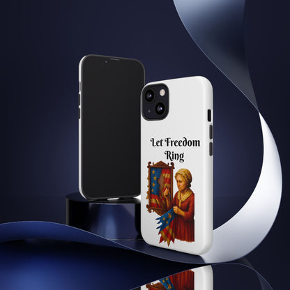 Patriotic Phone Case, Let Freedom Ring, American Pride Accessories, Gift for Veterans, 4th of July Decoration, Flag Lover's Case