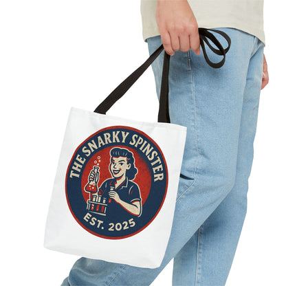 STEM Tote Bag - The Snarky Spinstee, Book Lover Gift, Funny Library Bag, Reading Accessory, Literary Pun Design, Gifts for Readers