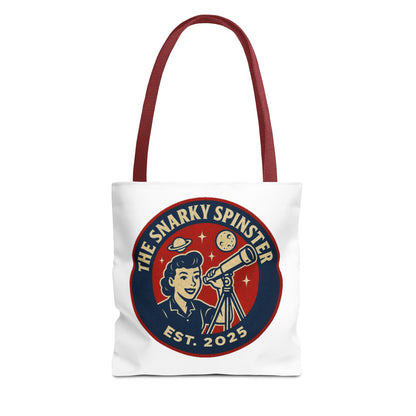 Copy of Patriotic Snarky Spinster Tote Bag - Fun Grocery Bag, Gift for Feminists, Retro Style, Sustainability, Everyday Use