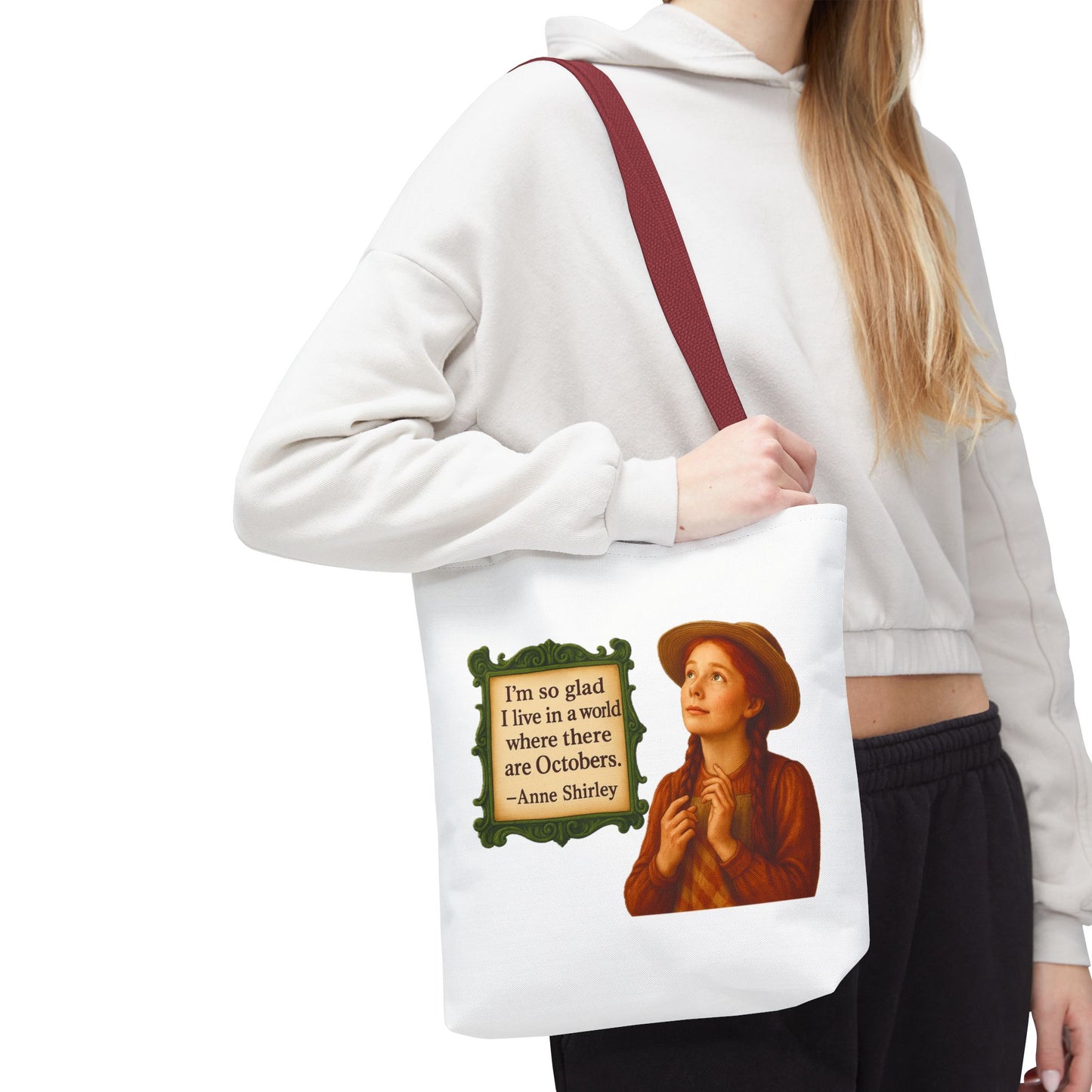 Anne Shirley Tote Bag - The Snarky Spinster, Book Lover Gift, Funny Library Bag, Reading Accessory, Literary Pun Design, Gifts for Readers