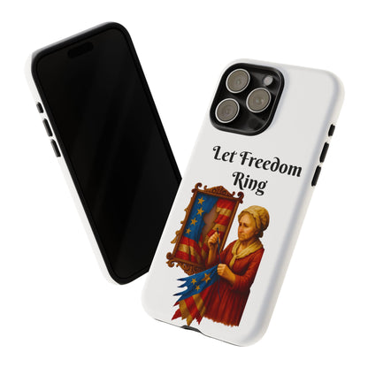 Patriotic Phone Case, Let Freedom Ring, American Pride Accessories, Gift for Veterans, 4th of July Decoration, Flag Lover's Case