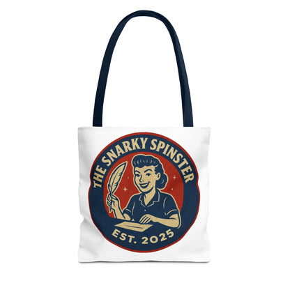 Lit Snarky Spinster Tote Bag - Fun Grocery Bag, Gift for Feminists, Retro Style, Sustainability, Everyday Use