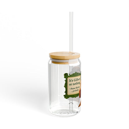 Anne Shirley Vintage Sipper Glass, 16oz Mason Jar, Retro Drinkware, Happy Hour Gift, Eco-friendly Beverage Container, Party Favor