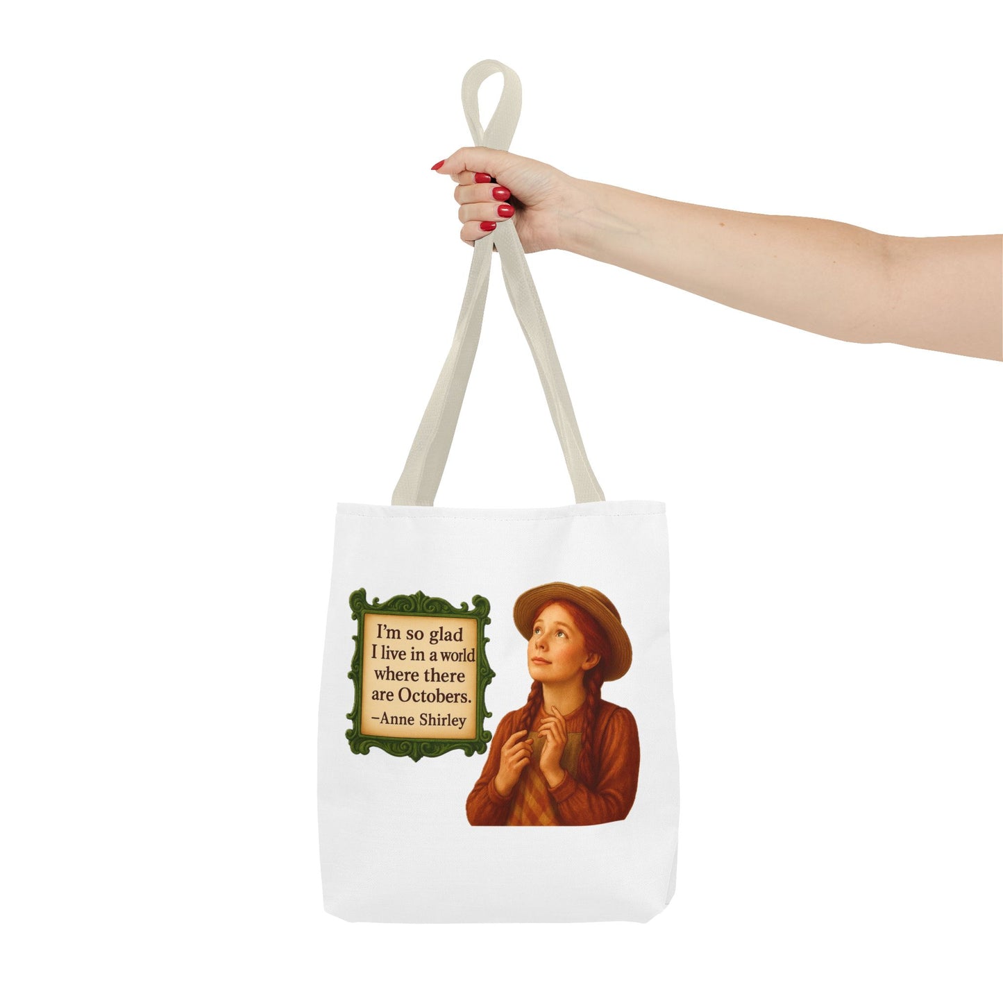 Anne Shirley Tote Bag - The Snarky Spinster, Book Lover Gift, Funny Library Bag, Reading Accessory, Literary Pun Design, Gifts for Readers