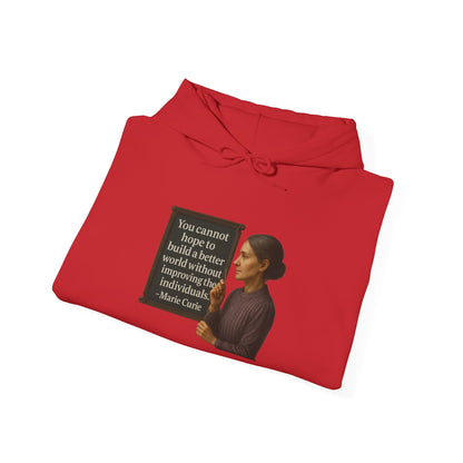 Curie Sweatshirt - Unisex Cozy Hoodie, Inspirational Gift, Everyday Style, Casual Wear, Art Design