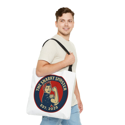 Rosie the Snarky Spinster Tote Bag - Fun Grocery Bag, Gift for Feminists, Retro Style, Sustainability, Everyday Use