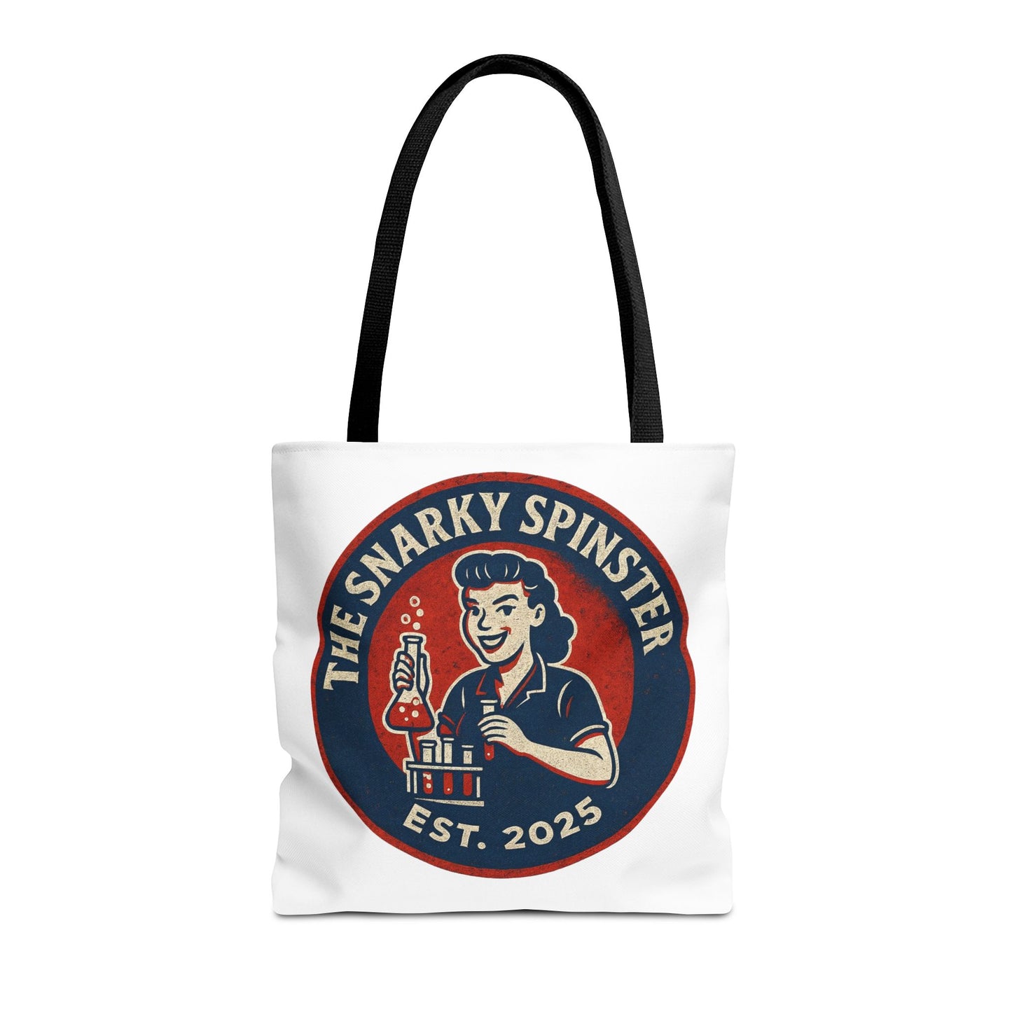 STEM Tote Bag - The Snarky Spinstee, Book Lover Gift, Funny Library Bag, Reading Accessory, Literary Pun Design, Gifts for Readers