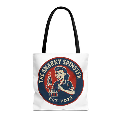 STEM Tote Bag - The Snarky Spinstee, Book Lover Gift, Funny Library Bag, Reading Accessory, Literary Pun Design, Gifts for Readers