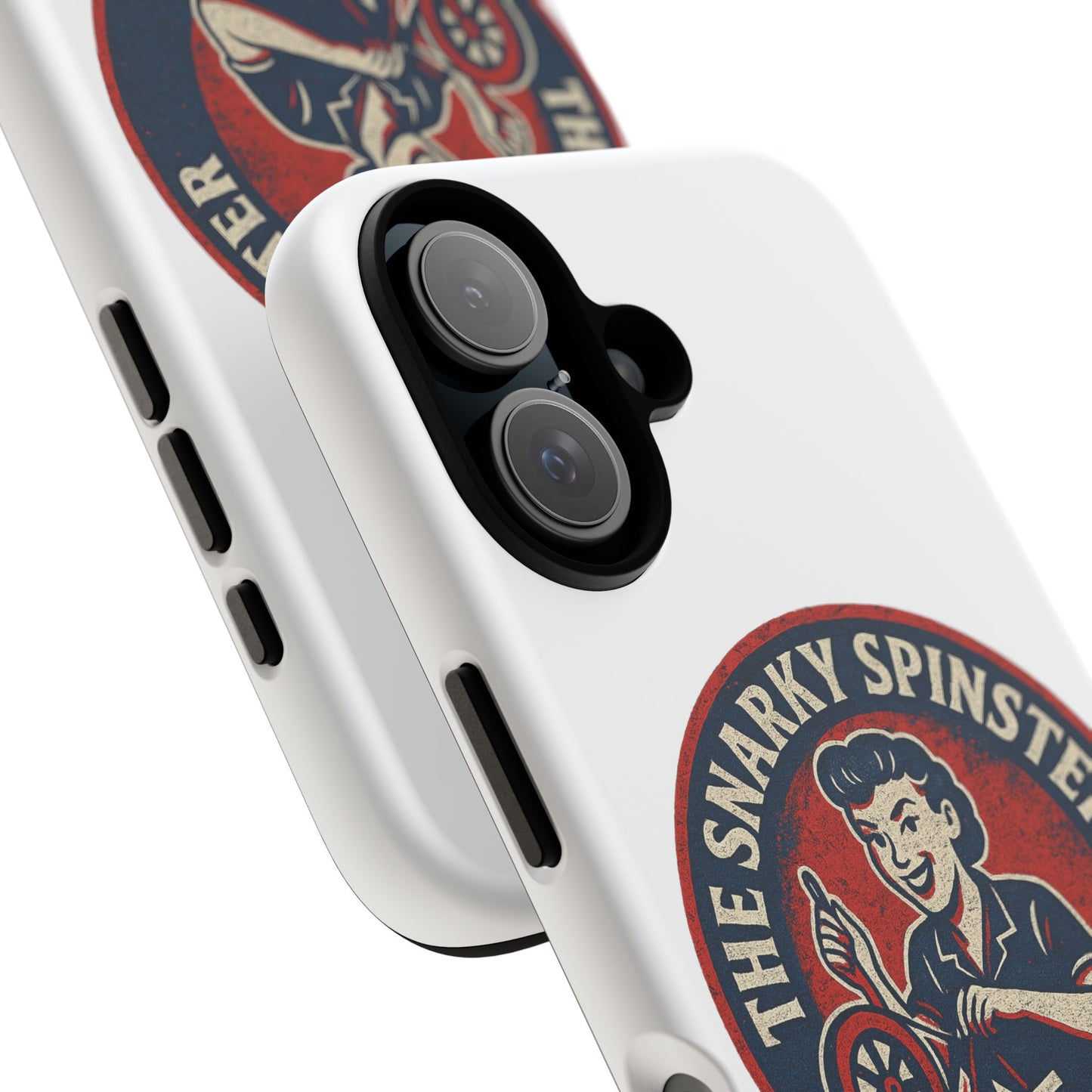 Snarky Spinster Phone Case, Quirky Phone Holder, Funny Smartphone Cover, Gift for Crafters, Humor Accessories, Custom Tech Case