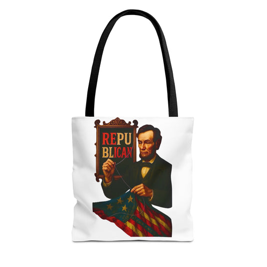 Lincoln Tote Bag, Vintage Americana Style, Ideal for, Shopping, Travel, Eco-Friendly Bag