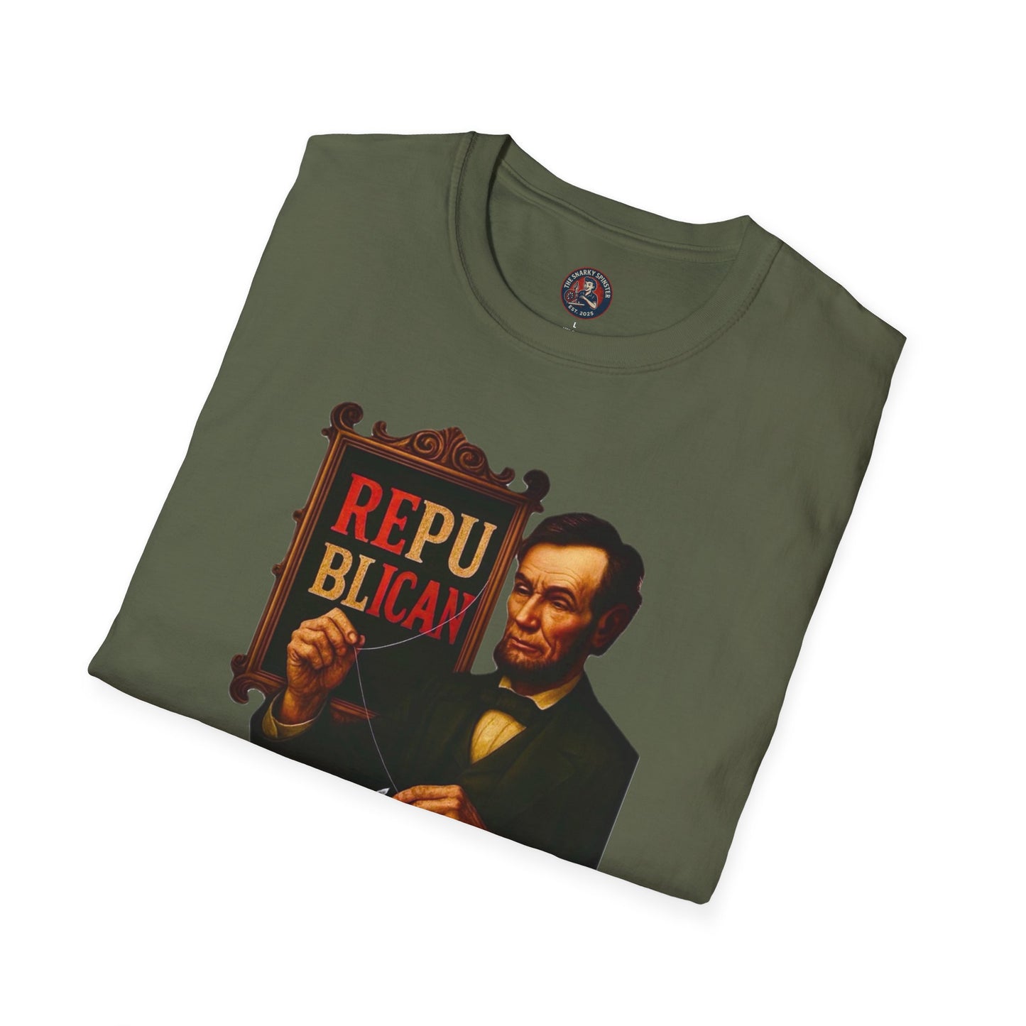 Unisex Softstyle T-Shirt - Lincoln, Inspirational Tee, Gift for Activists, Comfortable Everyday Wear, Perfect for Celebrations