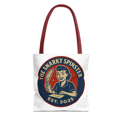 Lit Snarky Spinster Tote Bag - Fun Grocery Bag, Gift for Feminists, Retro Style, Sustainability, Everyday Use