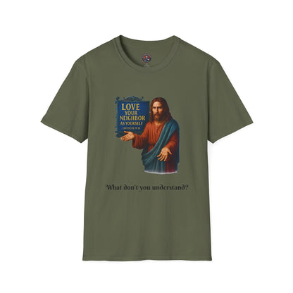Unisex Softstyle T-Shirt - Frustrated JC, Inspirational Tee, Gift for Activists, Comfortable Everyday Wear, Perfect for Celebrations