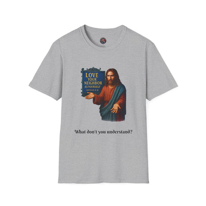 Unisex Softstyle T-Shirt - Frustrated JC, Inspirational Tee, Gift for Activists, Comfortable Everyday Wear, Perfect for Celebrations