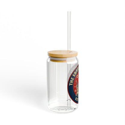 Tech Queen Spinster Vintage Sipper Glass, 16oz Mason Jar, Retro Drinkware, Happy Hour Gift, Eco-friendly Beverage Container, Party Favor