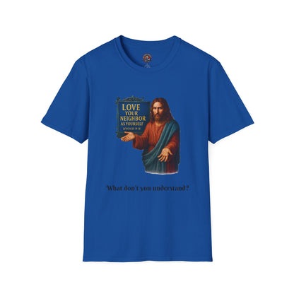 Unisex Softstyle T-Shirt - Frustrated JC, Inspirational Tee, Gift for Activists, Comfortable Everyday Wear, Perfect for Celebrations