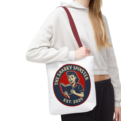 Book Lover Tote Bag - The Snarky Spinster, Book Lover Gift, Funny Library Bag, Reading Accessory, Literary Pun Design, Gifts for Readers
