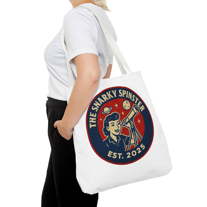 Copy of Patriotic Snarky Spinster Tote Bag - Fun Grocery Bag, Gift for Feminists, Retro Style, Sustainability, Everyday Use