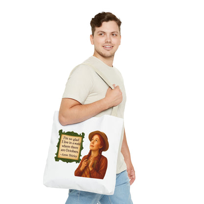 Anne Shirley Tote Bag - The Snarky Spinster, Book Lover Gift, Funny Library Bag, Reading Accessory, Literary Pun Design, Gifts for Readers