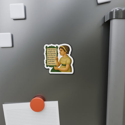 Austen Quote Die-Cut Magnet - Fun Home Decor, Gift for Crafters, Quirky Kitchen Decor, Artsy Refrigerator Magnet, Unique Gift Idea