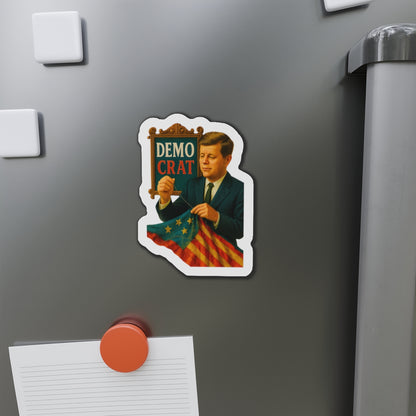 JFK Die-Cut Magnet - Fun Home Decor, Gift for Crafters, Quirky Kitchen Decor, Artsy Refrigerator Magnet, Unique Gift Idea