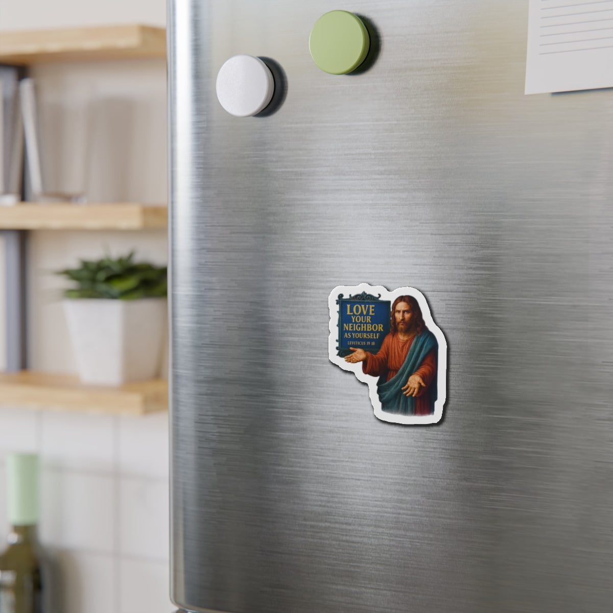 JC Die-Cut Magnet - Fun Home Decor, Gift for Crafters, Quirky Kitchen Decor, Artsy Refrigerator Magnet, Unique Gift Idea