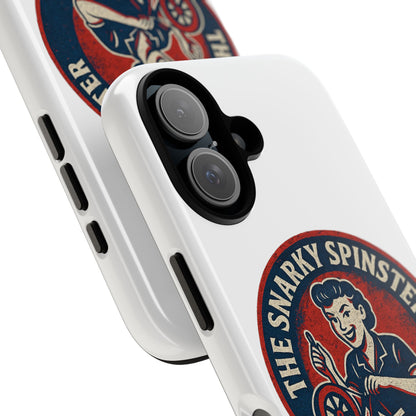 Snarky Spinster Phone Case, Quirky Phone Holder, Funny Smartphone Cover, Gift for Crafters, Humor Accessories, Custom Tech Case