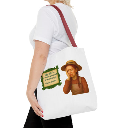 Anne Shirley Tote Bag - The Snarky Spinster, Book Lover Gift, Funny Library Bag, Reading Accessory, Literary Pun Design, Gifts for Readers