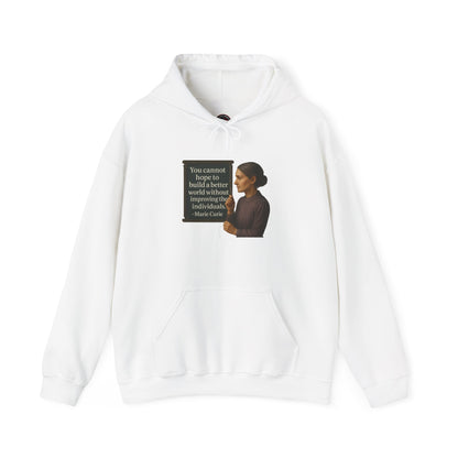 Curie Sweatshirt - Unisex Cozy Hoodie, Inspirational Gift, Everyday Style, Casual Wear, Art Design