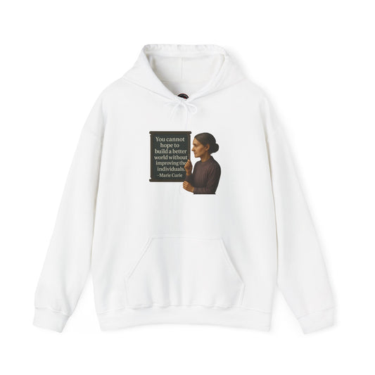 Curie Sweatshirt - Unisex Cozy Hoodie, Inspirational Gift, Everyday Style, Casual Wear, Art Design