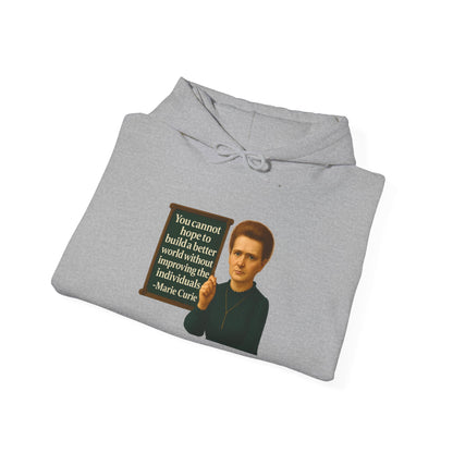 Curie Sweatshirt - Unisex Cozy Hoodie, Inspirational Gift, Everyday Style, Casual Wear, Art Design