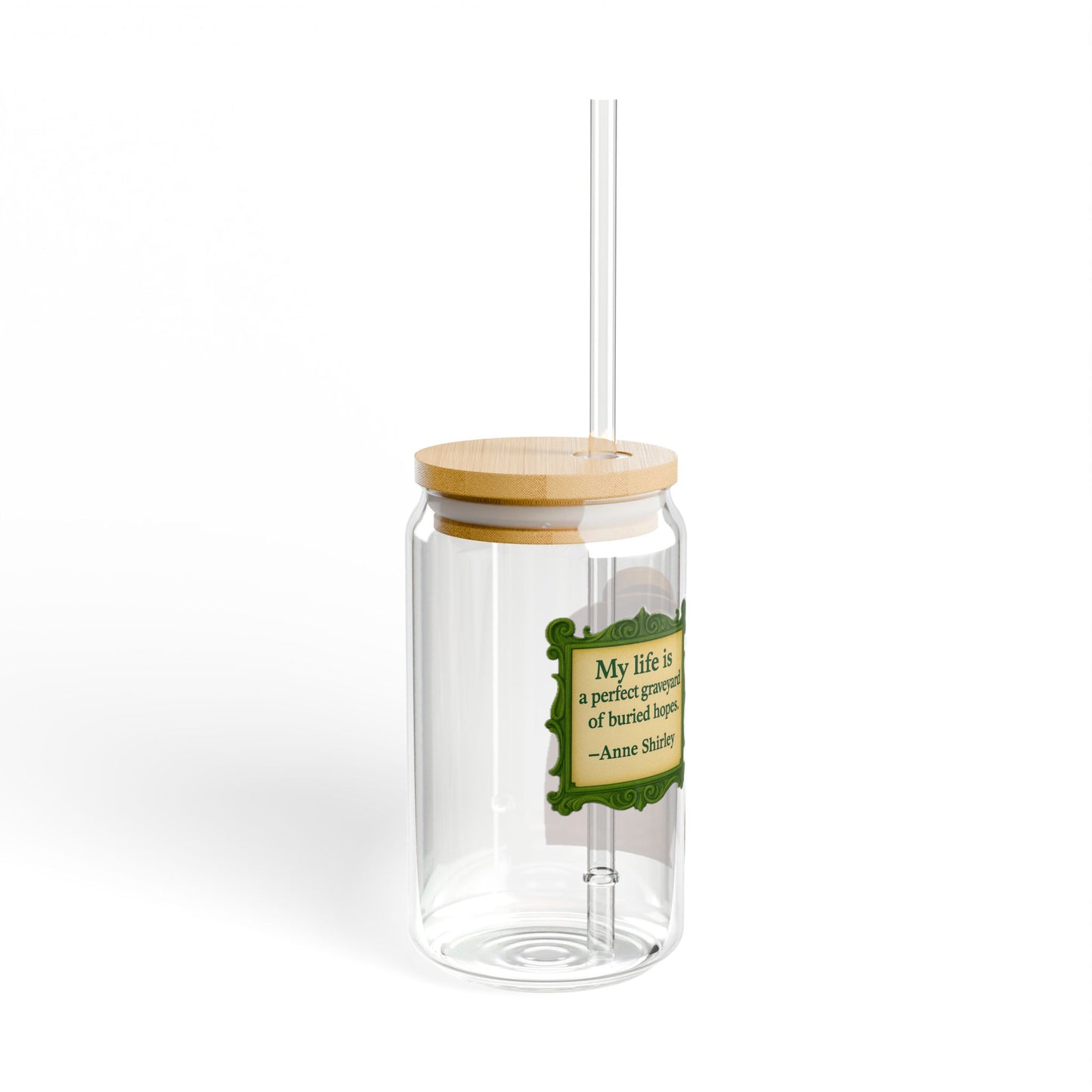 Anne Shirley Vintage Sipper Glass, 16oz Mason Jar, Retro Drinkware, Happy Hour Gift, Eco-friendly Beverage Container, Party Favor