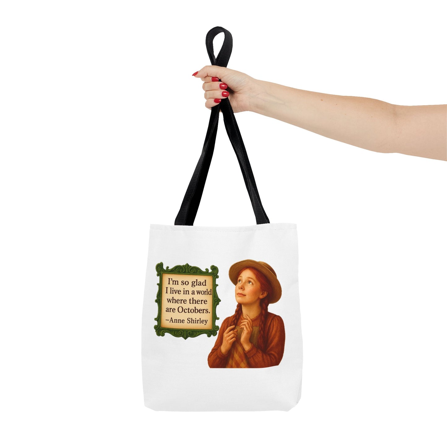 Anne Shirley Tote Bag - The Snarky Spinster, Book Lover Gift, Funny Library Bag, Reading Accessory, Literary Pun Design, Gifts for Readers