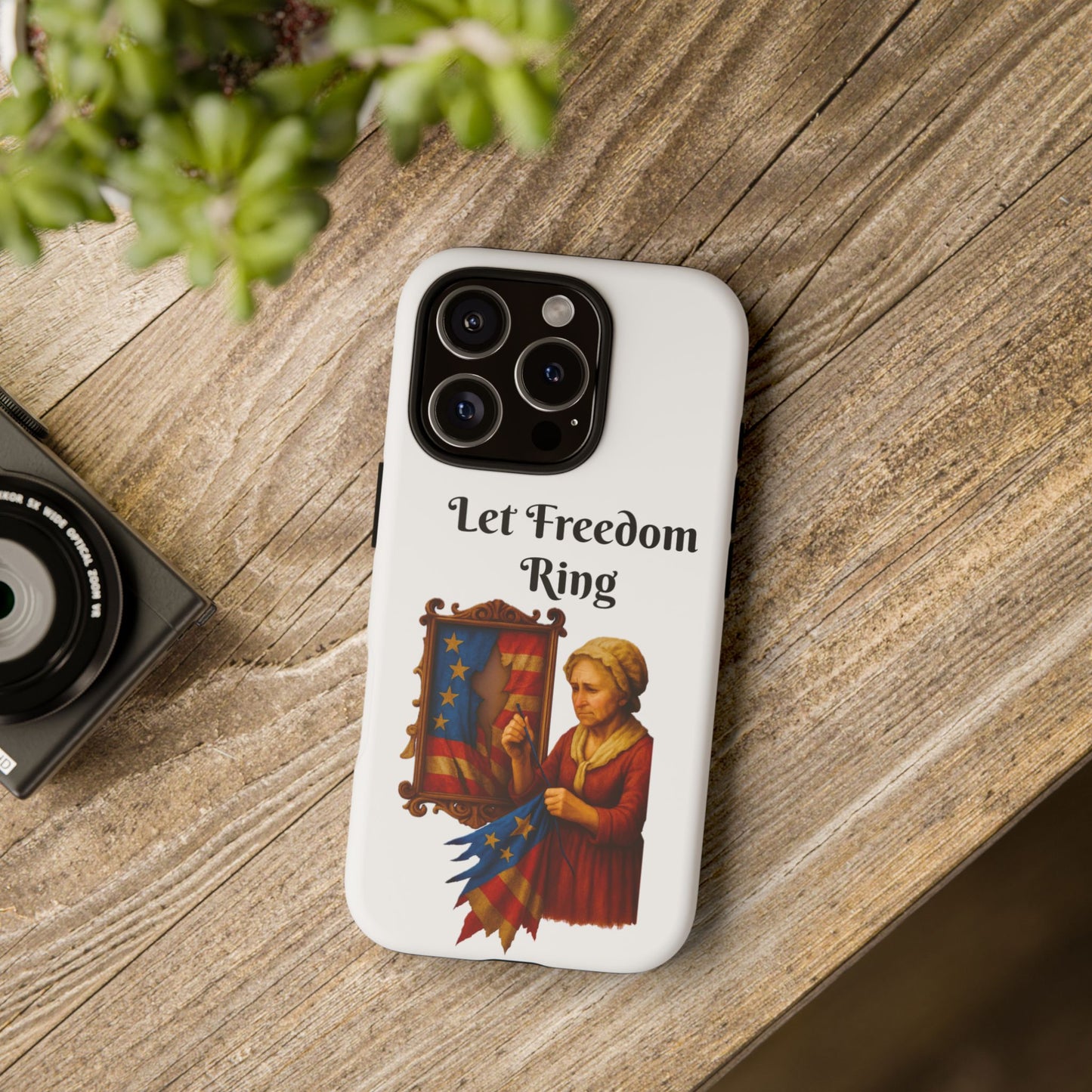 Patriotic Phone Case, Let Freedom Ring, American Pride Accessories, Gift for Veterans, 4th of July Decoration, Flag Lover's Case