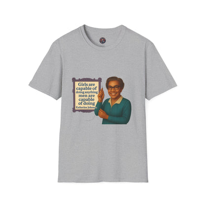 Unisex Softstyle T-Shirt - Katherine Johnson, Inspirational Tee, Gift for Activists, Comfortable Everyday Wear, Perfect for Celebrations