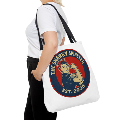 Rosie the Snarky Spinster Tote Bag - Fun Grocery Bag, Gift for Feminists, Retro Style, Sustainability, Everyday Use