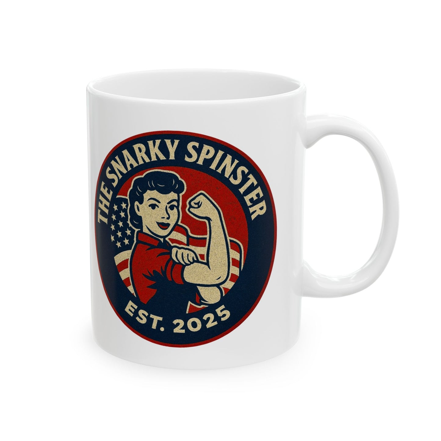 Patriotic Ceramic Coffee Mug, Snarky Humor Mug, Gift for Coffee Lovers, Retro Design Mug, Great for Birthdays, Home or Office Decor