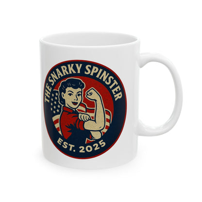 Patriotic Ceramic Coffee Mug, Snarky Humor Mug, Gift for Coffee Lovers, Retro Design Mug, Great for Birthdays, Home or Office Decor