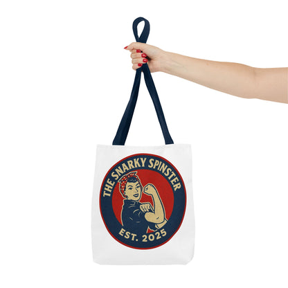 Rosie the Snarky Spinster Tote Bag - Fun Grocery Bag, Gift for Feminists, Retro Style, Sustainability, Everyday Use