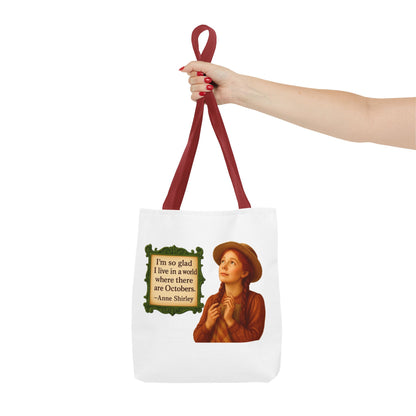 Anne Shirley Tote Bag - The Snarky Spinster, Book Lover Gift, Funny Library Bag, Reading Accessory, Literary Pun Design, Gifts for Readers