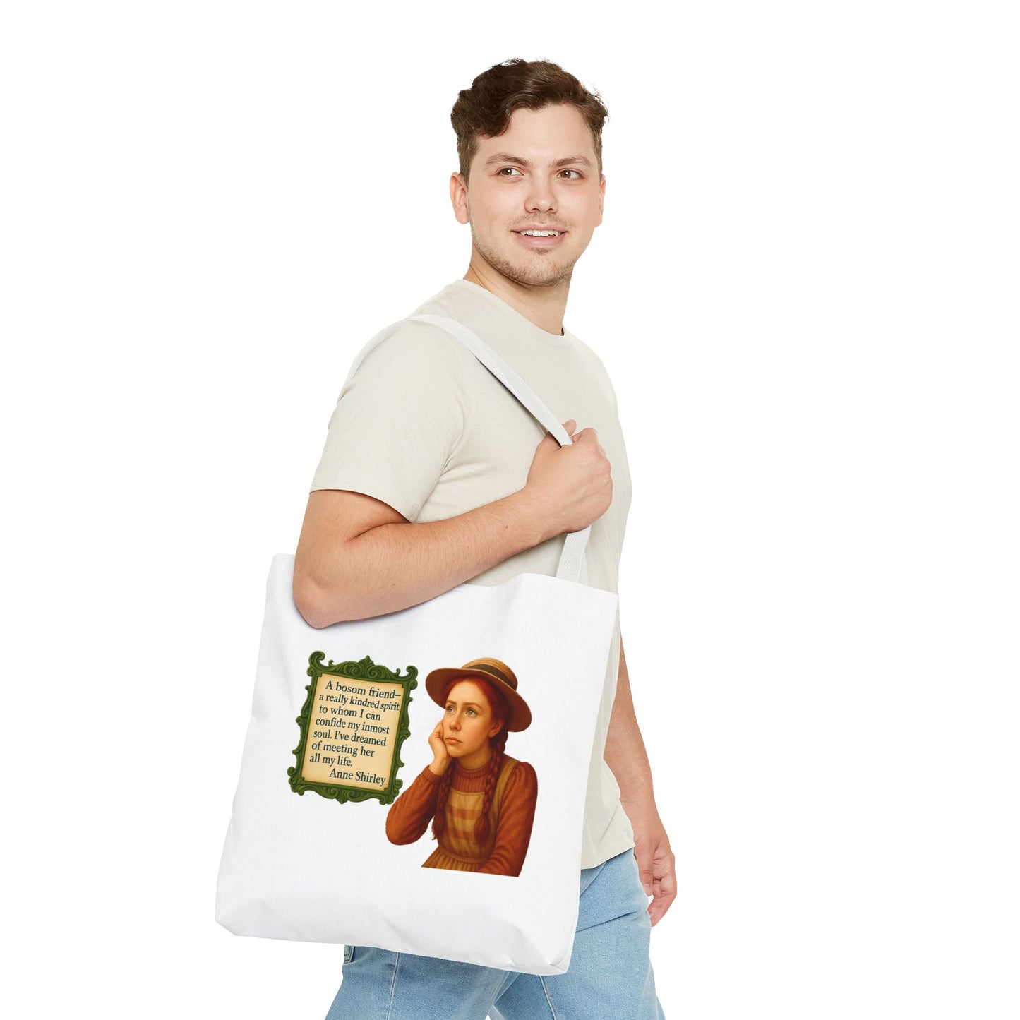 Anne Shirley Tote Bag - The Snarky Spinster, Book Lover Gift, Funny Library Bag, Reading Accessory, Literary Pun Design, Gifts for Readers