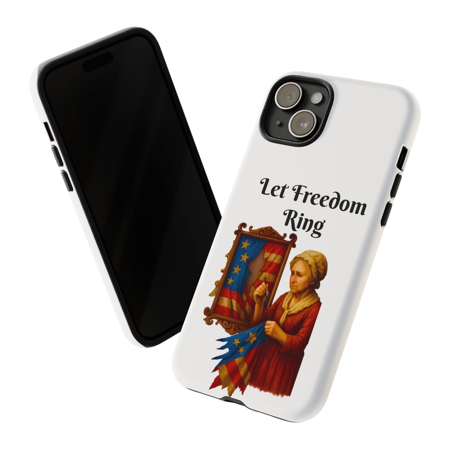 Patriotic Phone Case, Let Freedom Ring, American Pride Accessories, Gift for Veterans, 4th of July Decoration, Flag Lover's Case