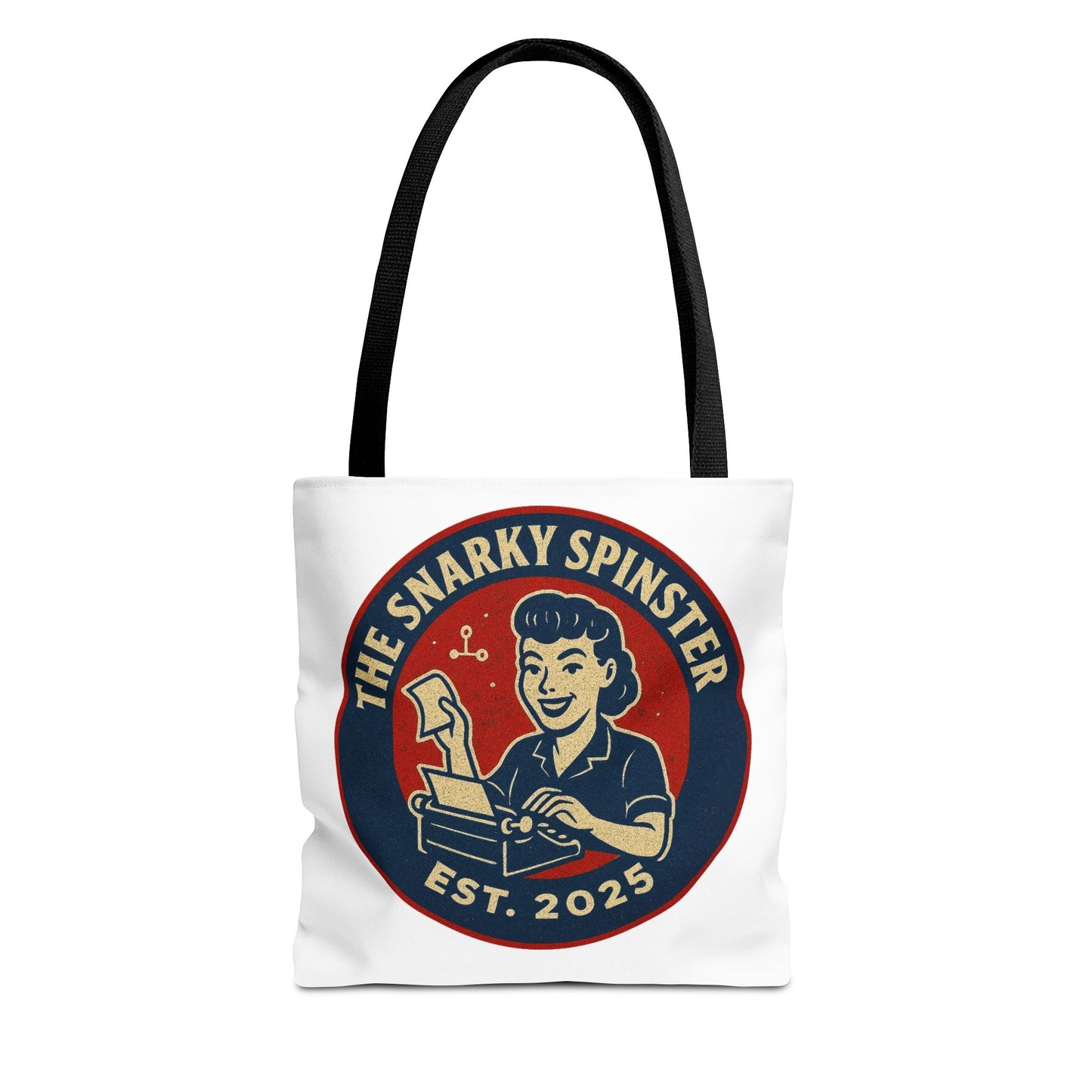 The Writer Snarky Spinster Tote Bag - Fun Grocery Bag, Gift for Feminists, Retro Style, Sustainability, Everyday Use